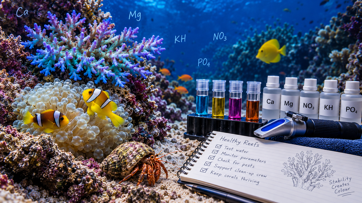 Coral Care Hub artwork from the Signature Frags homepage