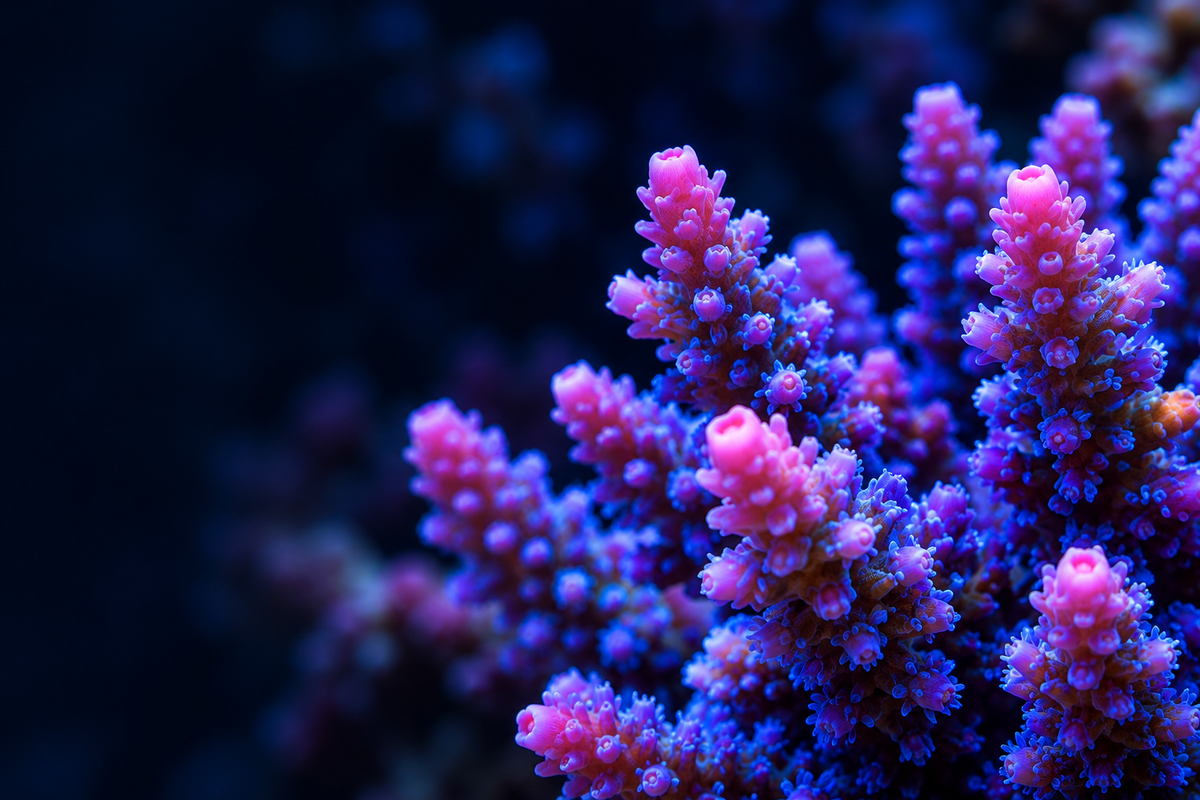 Purple Acropora coral
