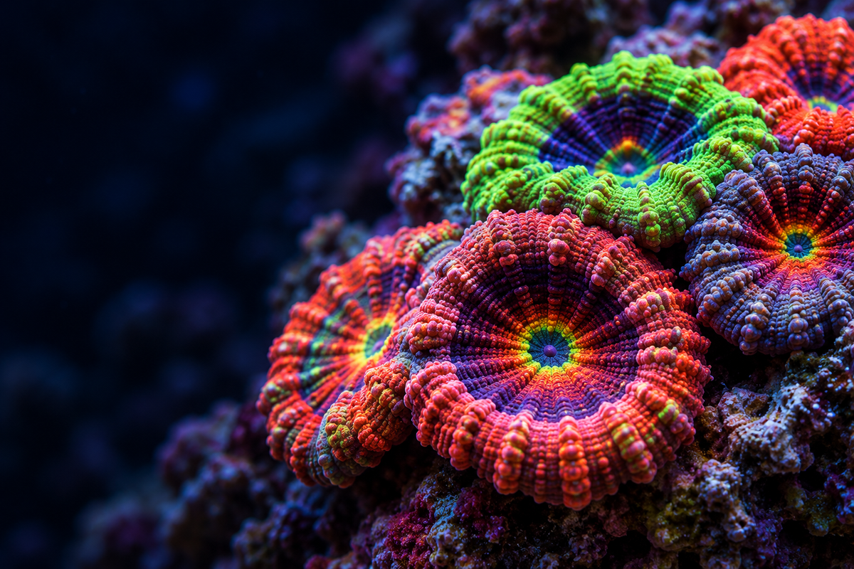 Colourful LPS corals